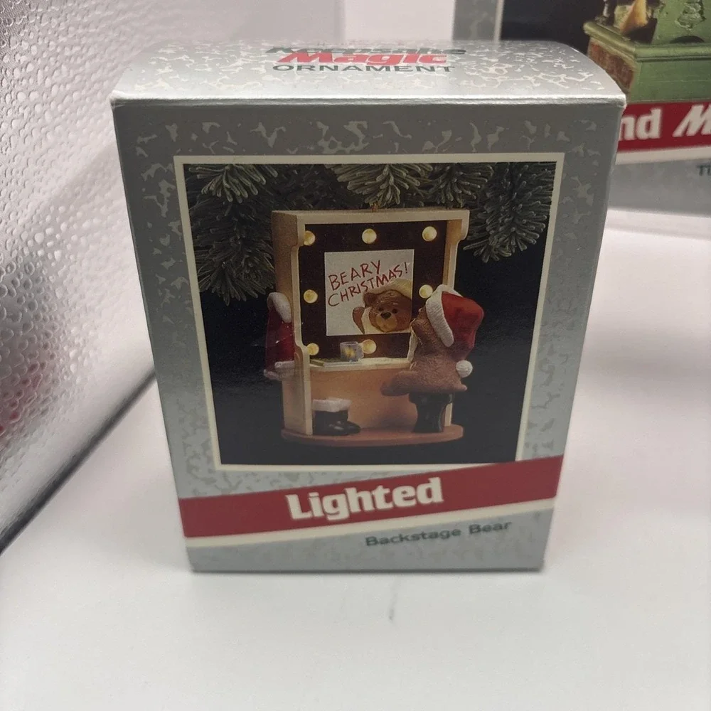 Vtg~Hallmark Ornaments~Lot of 5~Flickering/Lighted/Light & Motion/Light Motion M